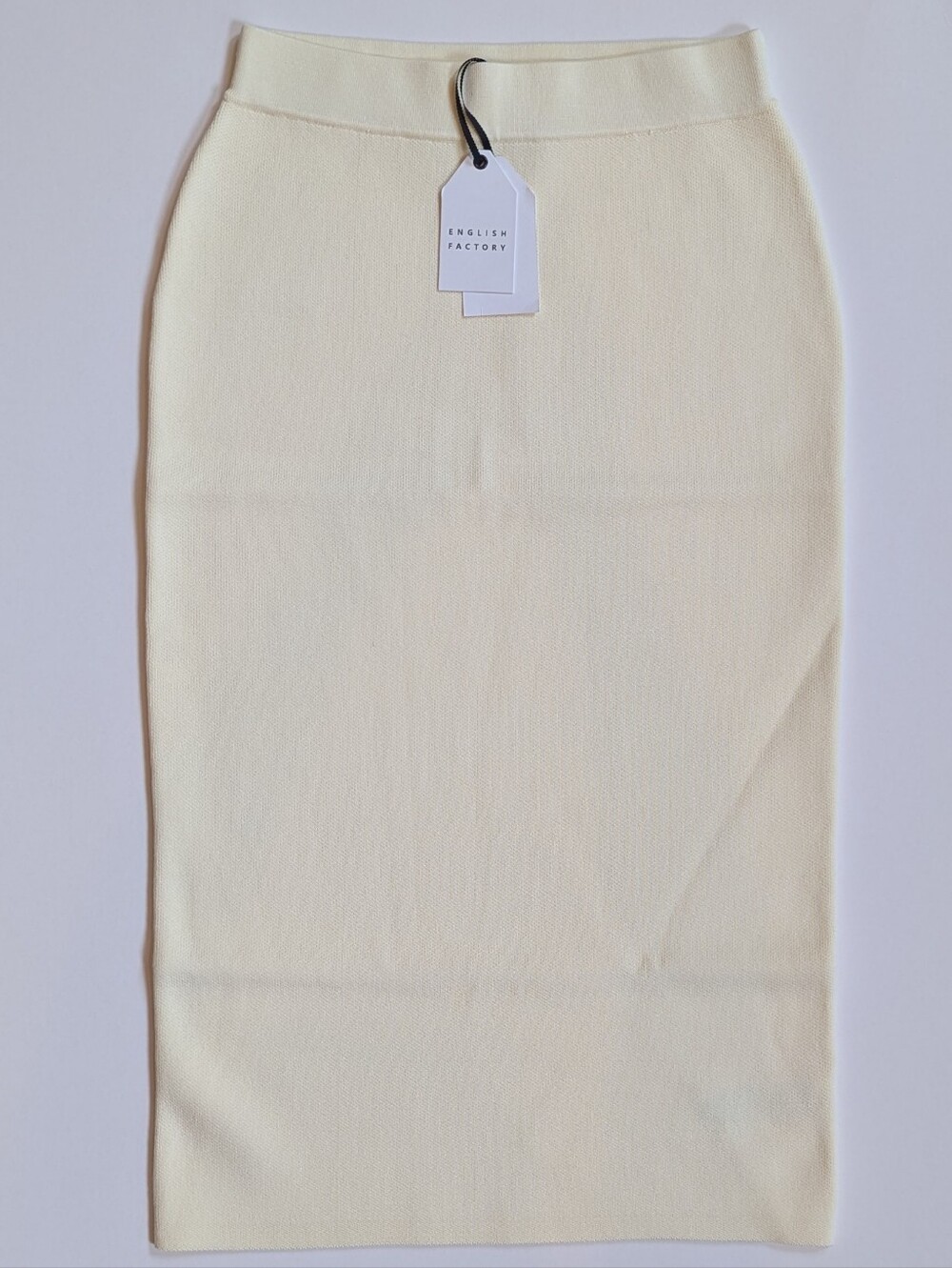 English Factory Cream Knit Midi Skirt M